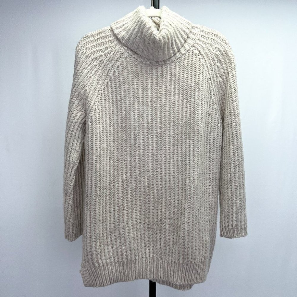 Madewell Chunky Knit Wool Alpaca Blend Turtleneck Sweater
